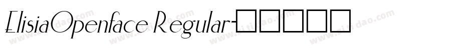 ElisiaOpenface Regular字体转换